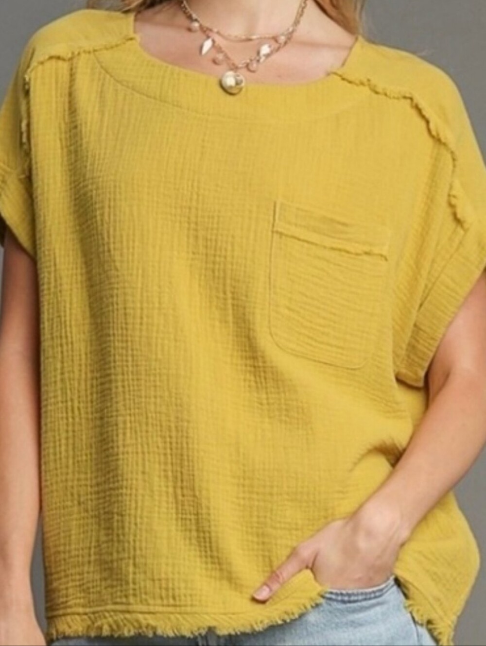 Umgee Kiwi Yellow Women's Top